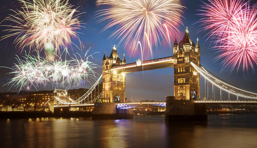 Riesenparty an der Themse in London